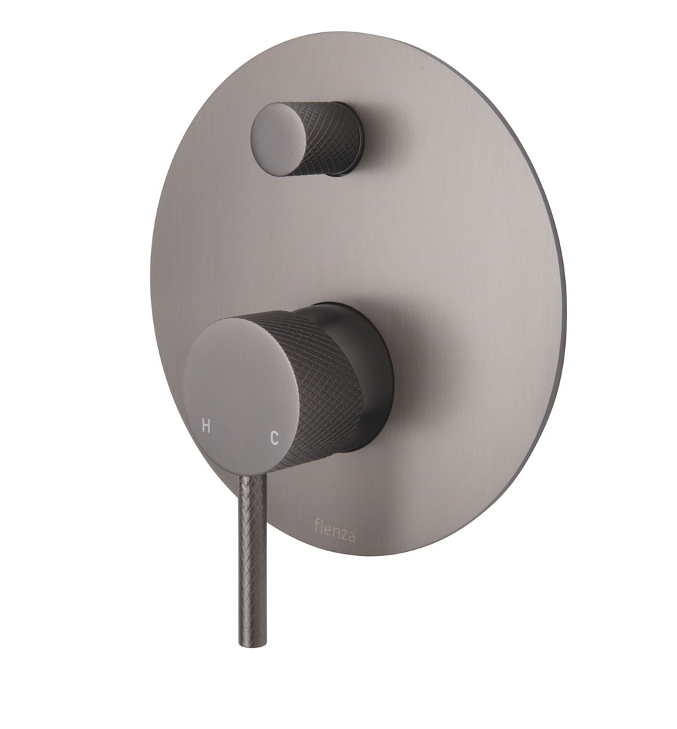 Axle Wall Diverter Mixer Large Round Plate - Designer Bathware