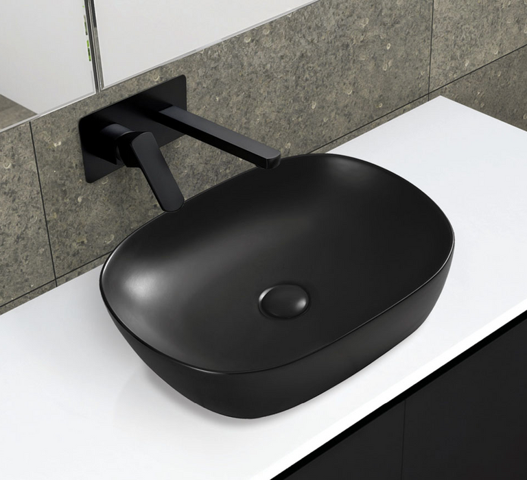 Koko 465 Above Counter Basin, Matte Black - Designer Bathware