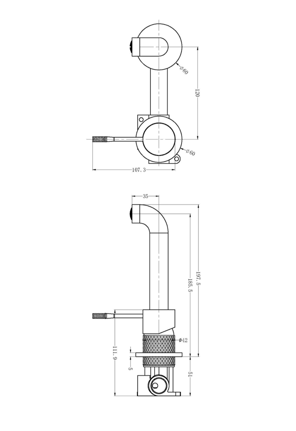 Opal Wall Basin/Bath Mixer Seperate Back Plate — Designer Bathware