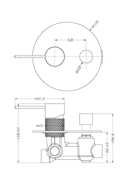 Opal Shower Mixer With Divertor - Designer Bathware