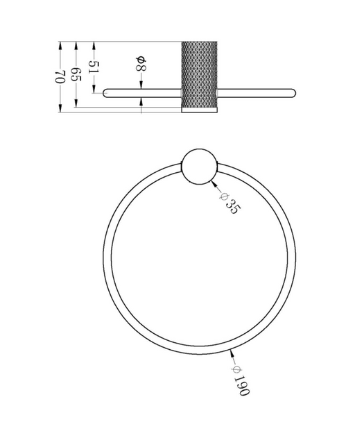 Opal Towel Ring - Designer Bathware