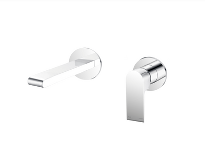 Nero Bianca Wall Basin Mixer - Chrome