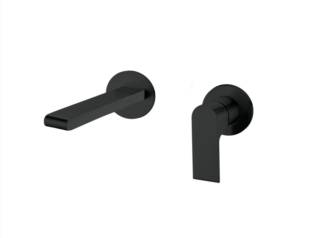 Nero Bianca Wall Basin Mixer - Matte Black