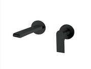 Nero Bianca Wall Basin Mixer - Matte Black
