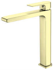 Nero Bianca Tall Basin Mixer - Brushed Gold