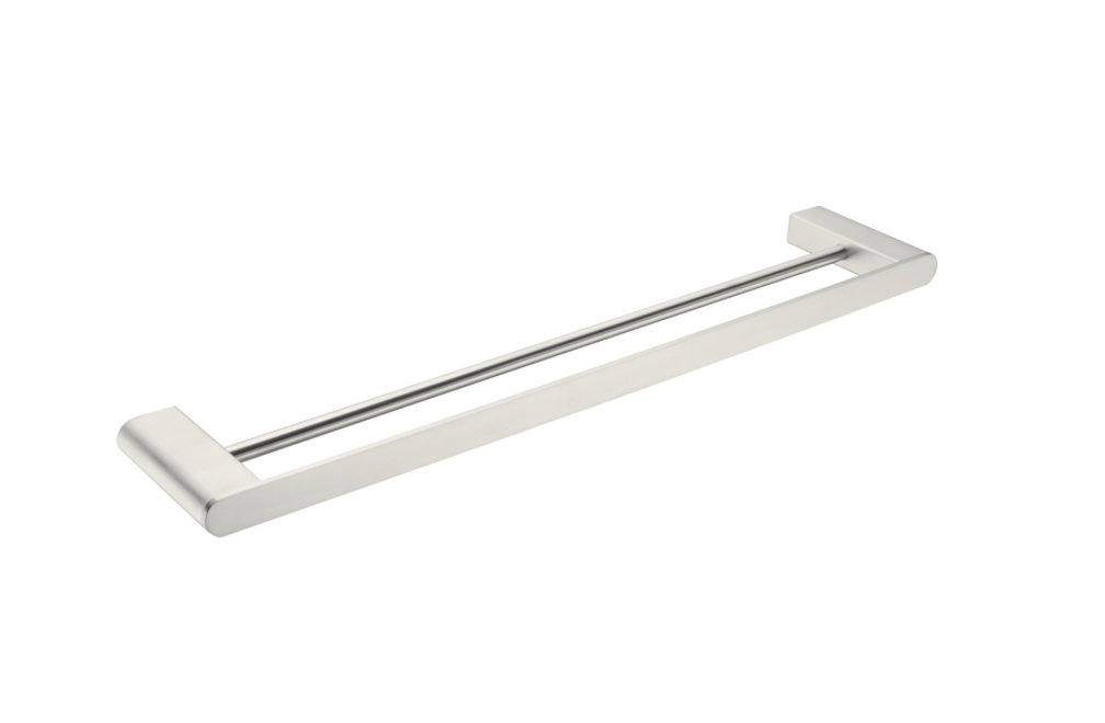 Bianca Double Towel Rail 600mm Brushed Nickel