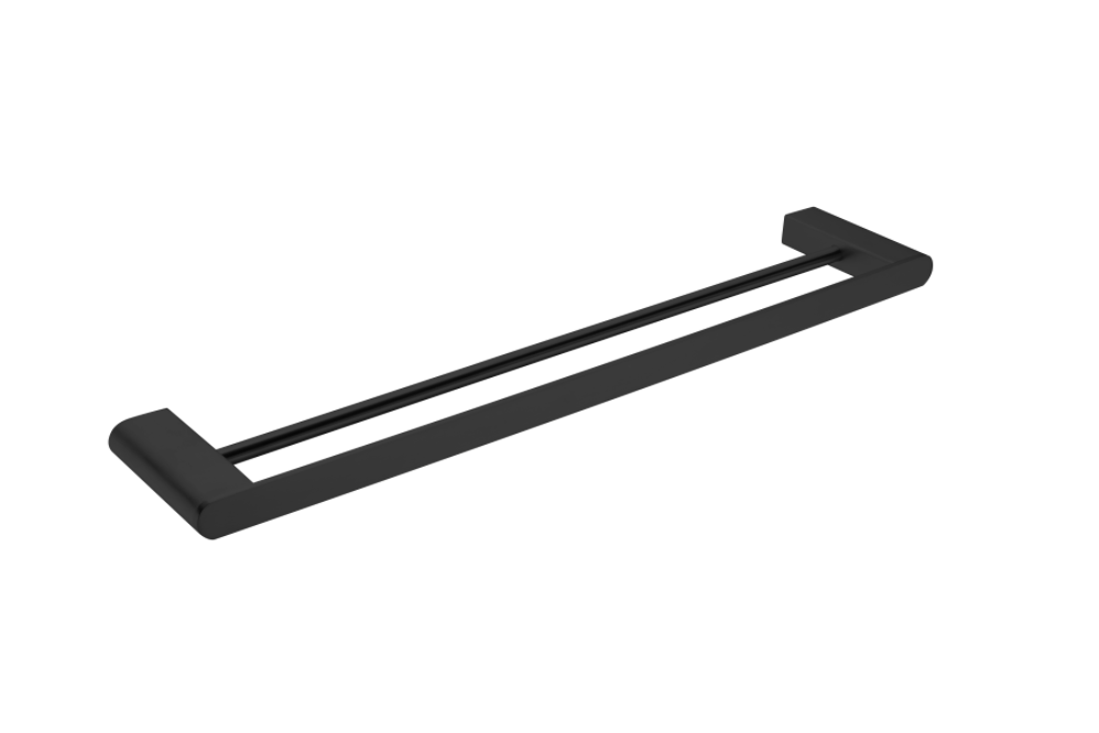 Bianca Double Towel Rail 600mm Matte Black