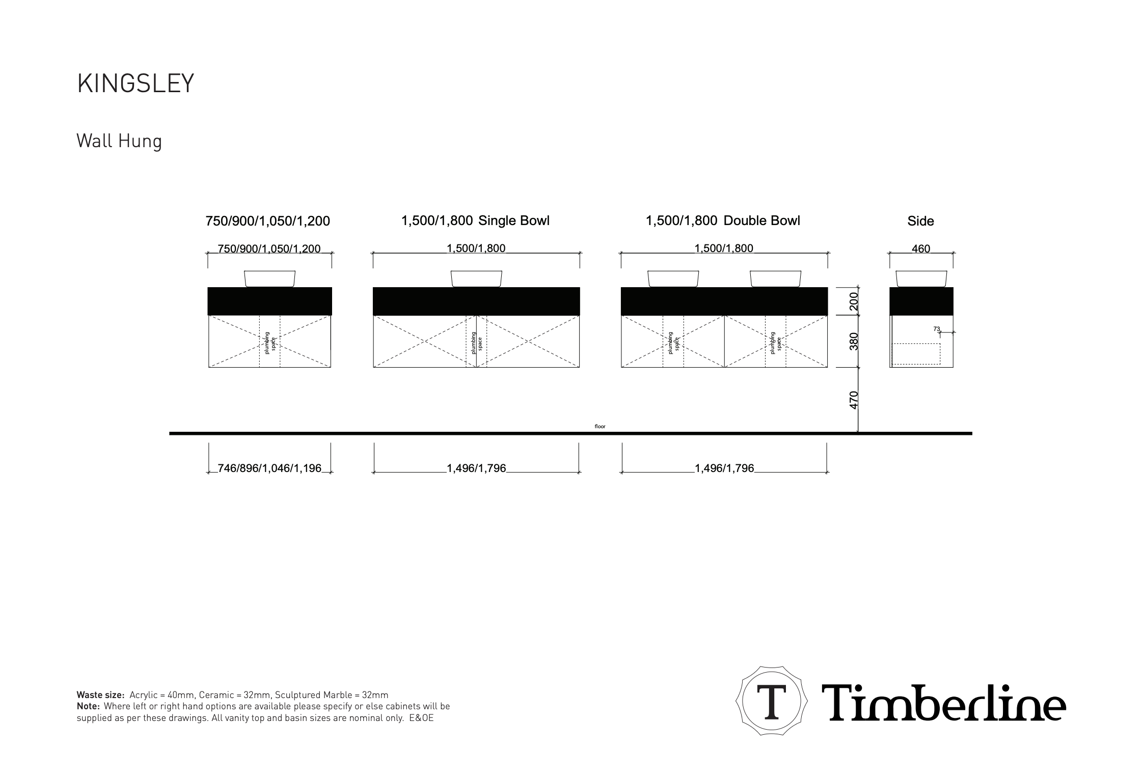 Kingsley Vanity Unit - Designer Bathware