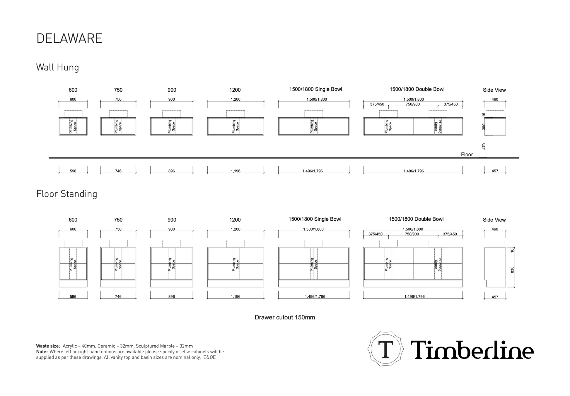 Delaware Vanity Unit - Designer Bathware
