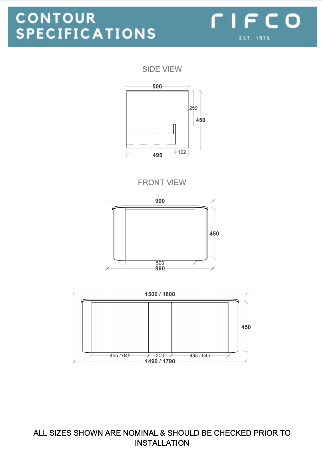 Contour Vanity Unit - Designer Bathware
