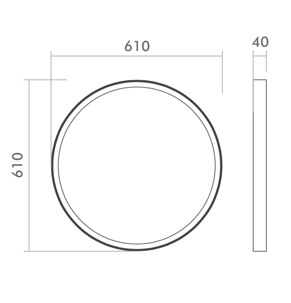 Modern Round Mirror - Designer Bathware
