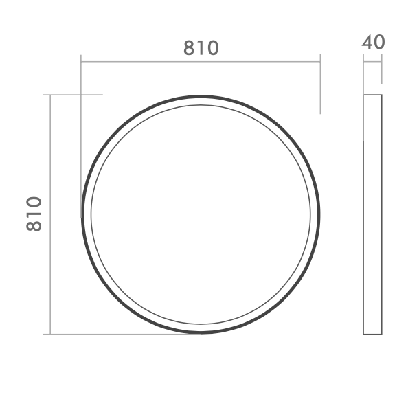 Modern Round Mirror - Designer Bathware