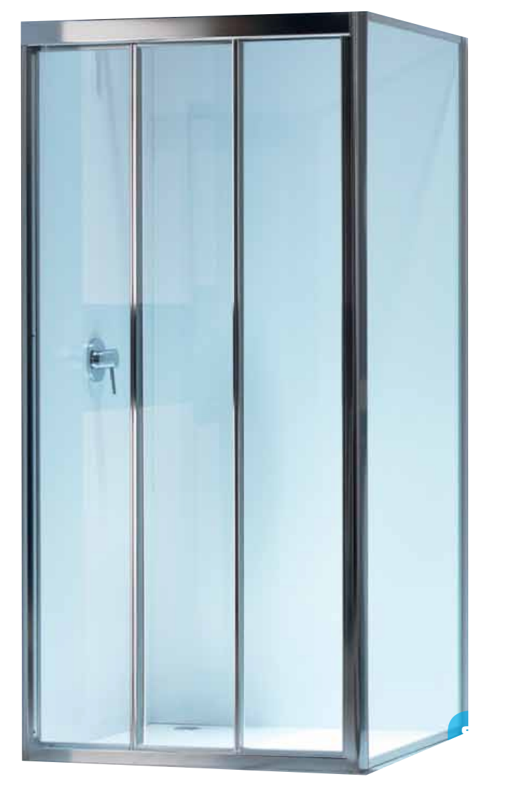 Traditional 3 Panel Sliding Screen - Designer Bathware
