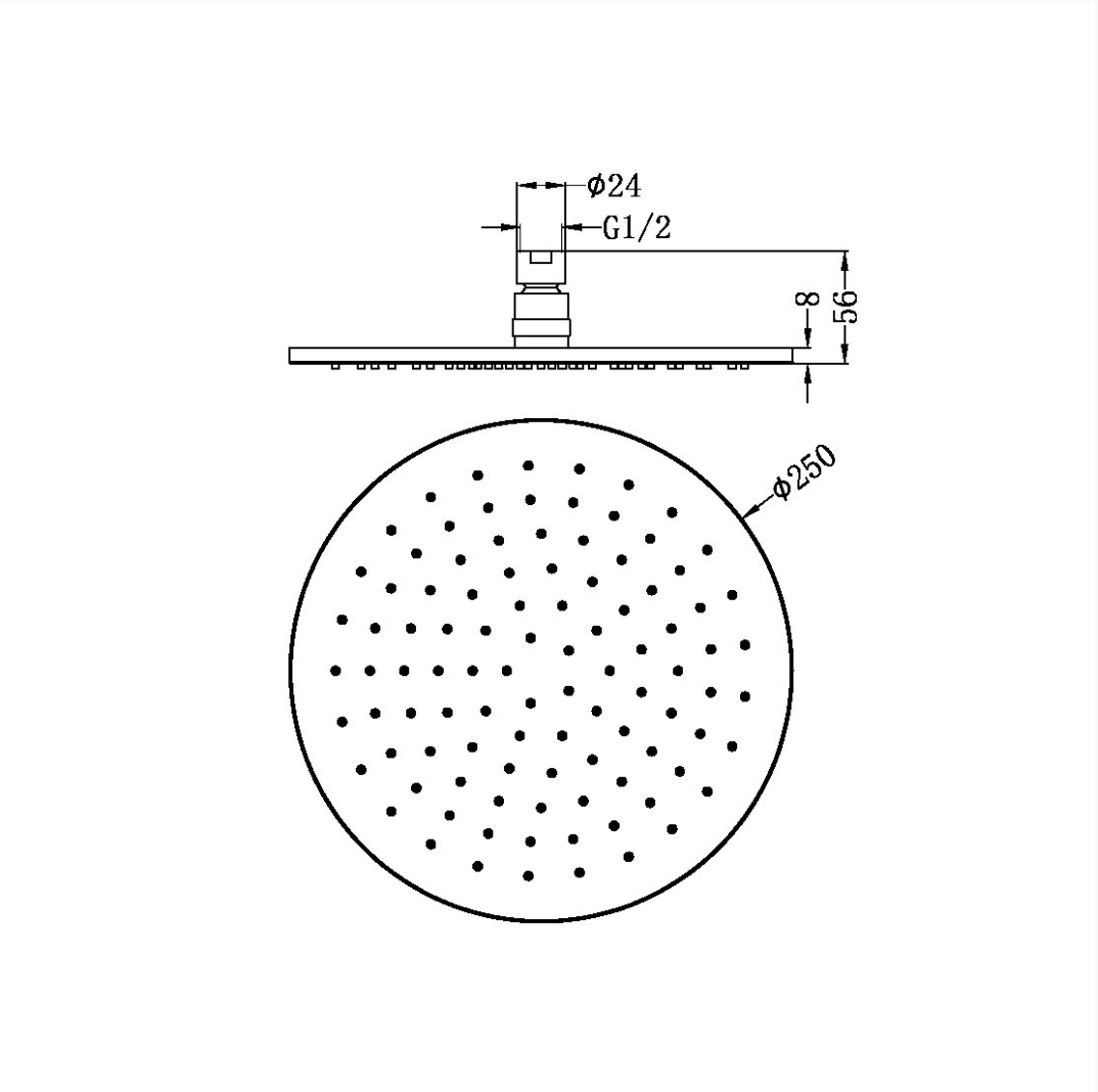 Round Shower Head - Designer Bathware