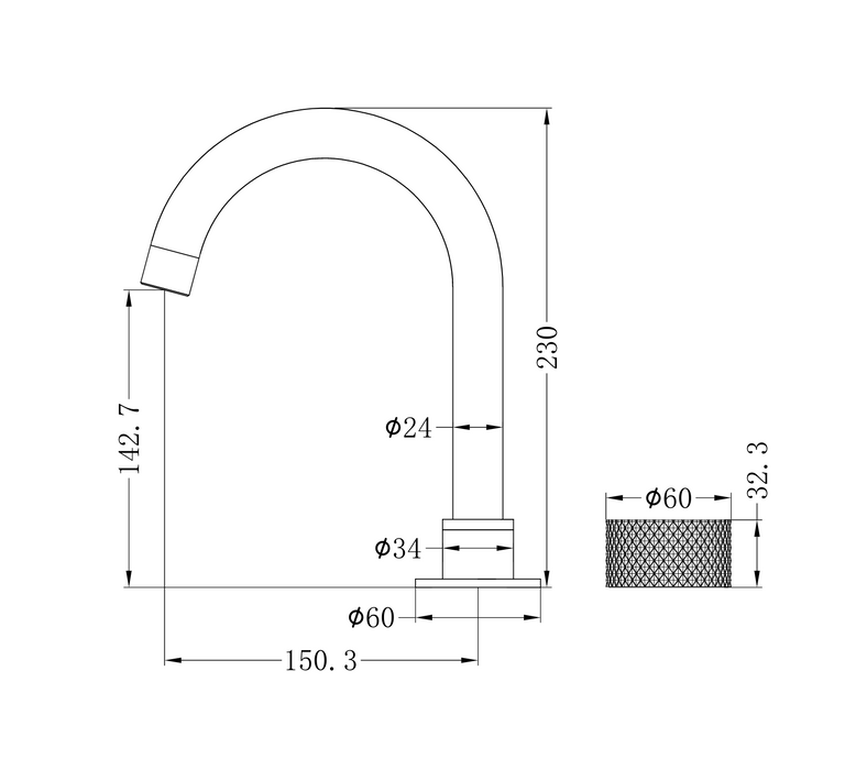 Opal Progressive Basin Set Graphite - Designer Bathware