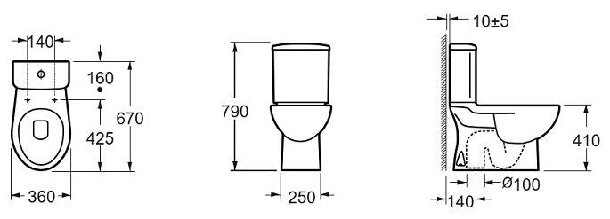MOBI Closed Couple Toilet Suite - Designer Bathware