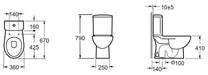 MOBI Closed Couple Toilet Suite - Designer Bathware