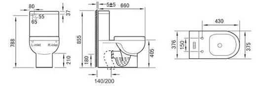 QUBI Wall Faced Toilet Suite - Designer Bathware