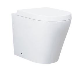Rimless Wall Faced Pan, Cistern & Button Package WHITE - Designer Bathware