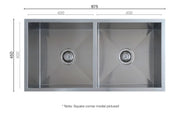 Interchange Brushed Stainless Steel Sink Double