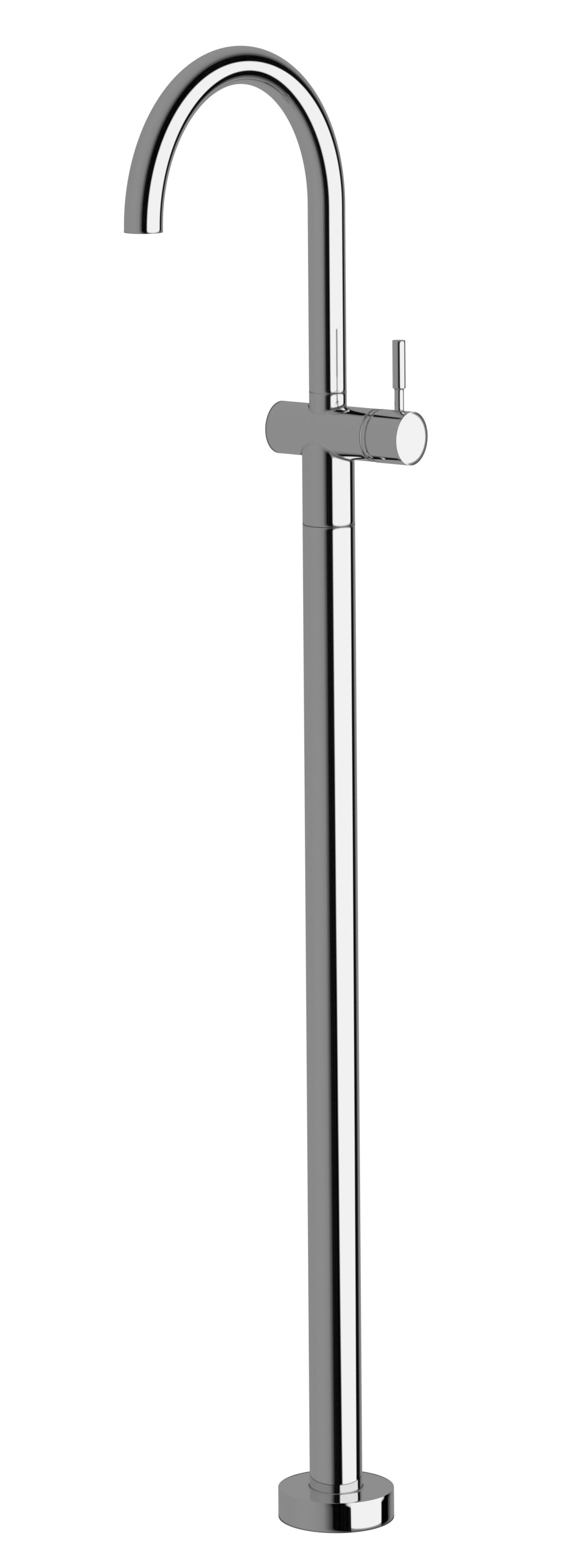 Voda Floormount Basin Mixer Curved - Designer Bathware