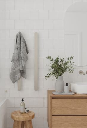 Flat Pill 12V Vertical Single Heated Towel Rail - Designer Bathware