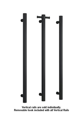 Round Heated Vertical Bar Rail - Designer Bathware