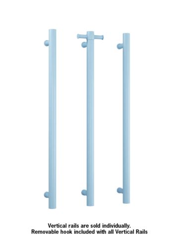 Round Heated Vertical Bar Rail - Designer Bathware