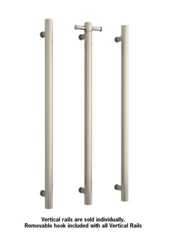 Round Heated Vertical Bar Rail - Designer Bathware