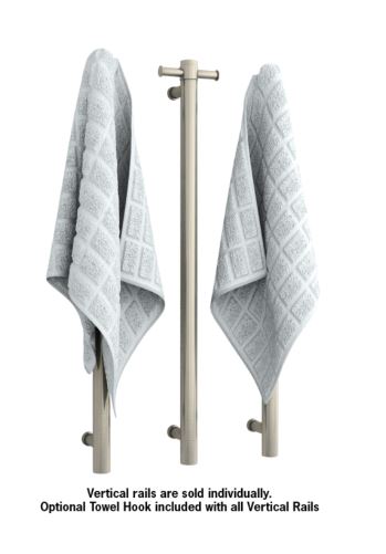 Round Heated Vertical Bar Rail - Designer Bathware