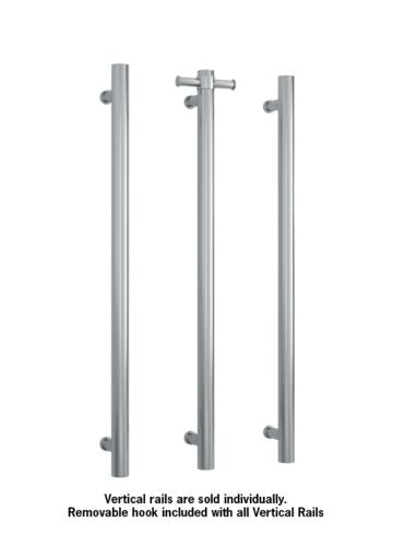 Round Heated Vertical Bar Rail - Designer Bathware