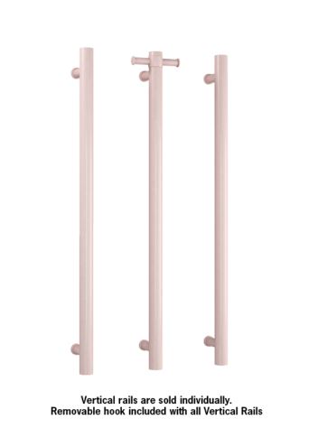 Round Heated Vertical Bar Rail - Designer Bathware