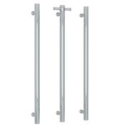Thermogroup Round Heated Vertical Bar Rail Polished Stainless Steel