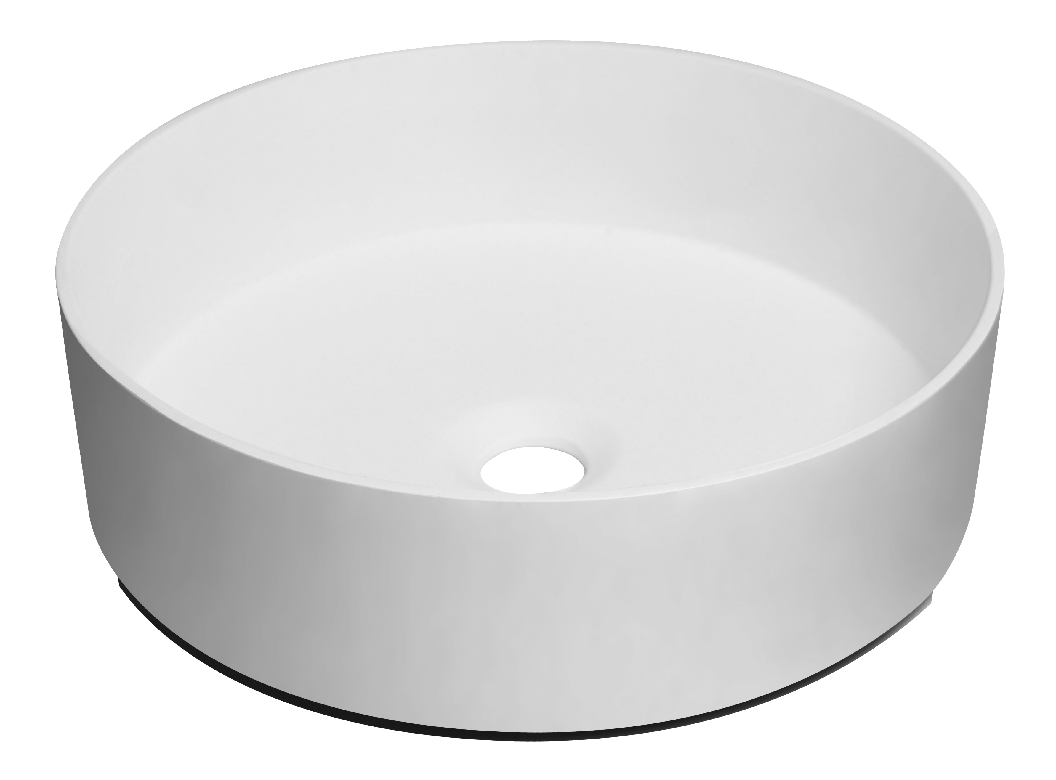 Regio White Cloud Acrylic Solid Surface Above Counter Basin - Designer Bathware