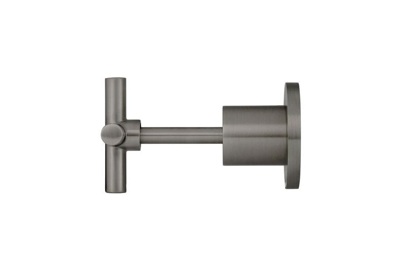 Round Cross Handle Jumper Valve Wall Top Assemblies - Shadow - Designer Bathware