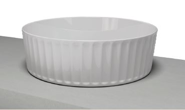 Timberline Allure Flute Gloss White - Designer Bathware