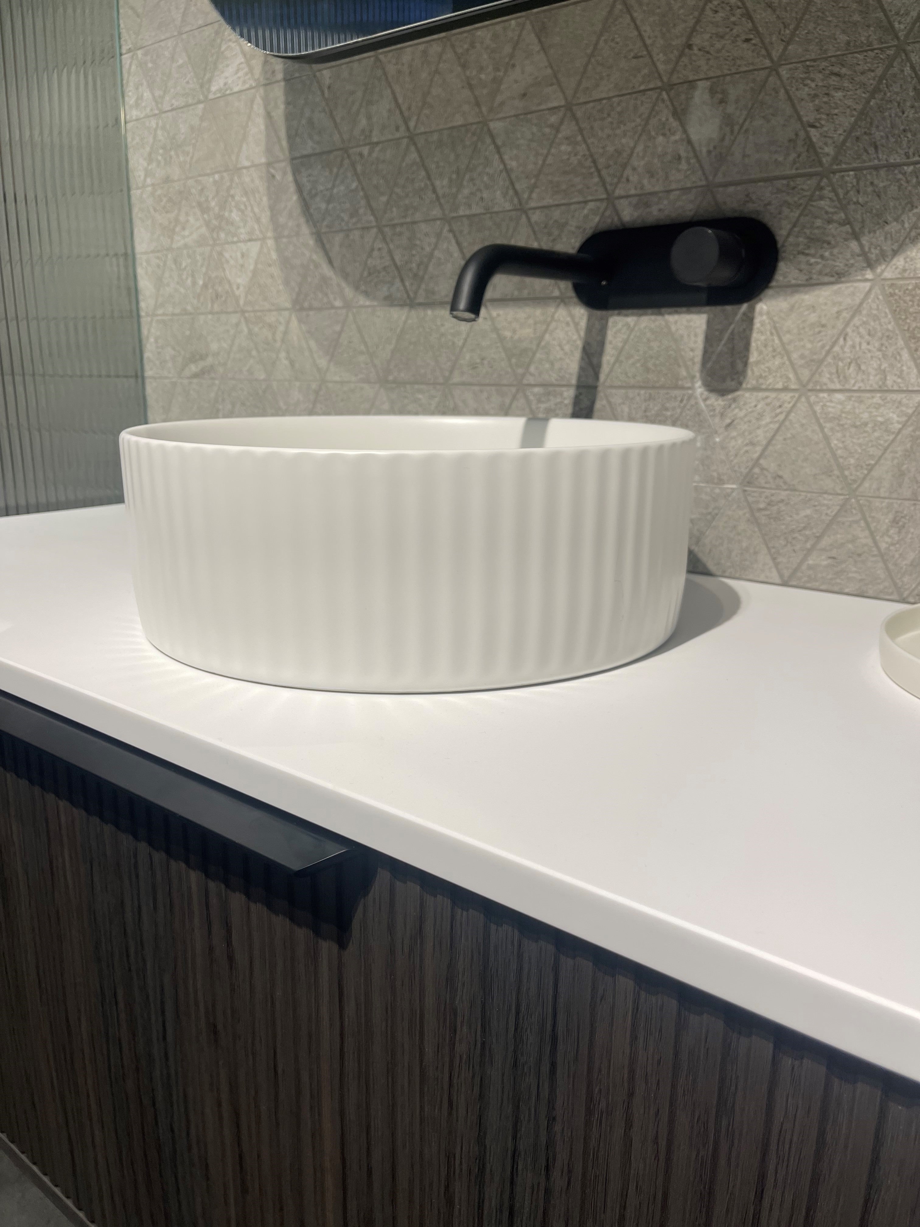 Timberline Allure Flute Matte White - Designer Bathware