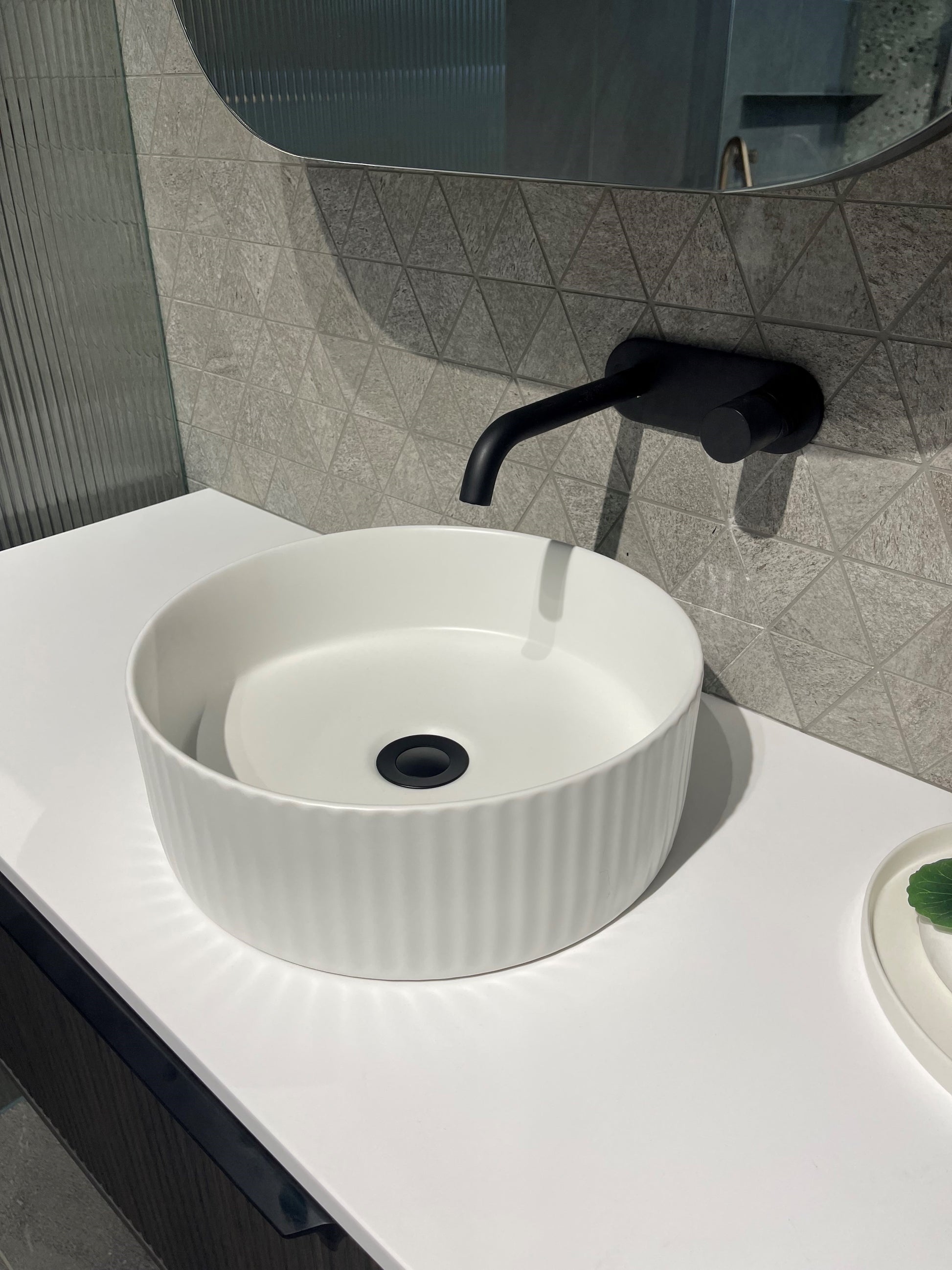 Timberline Allure Flute Gloss White - Designer Bathware