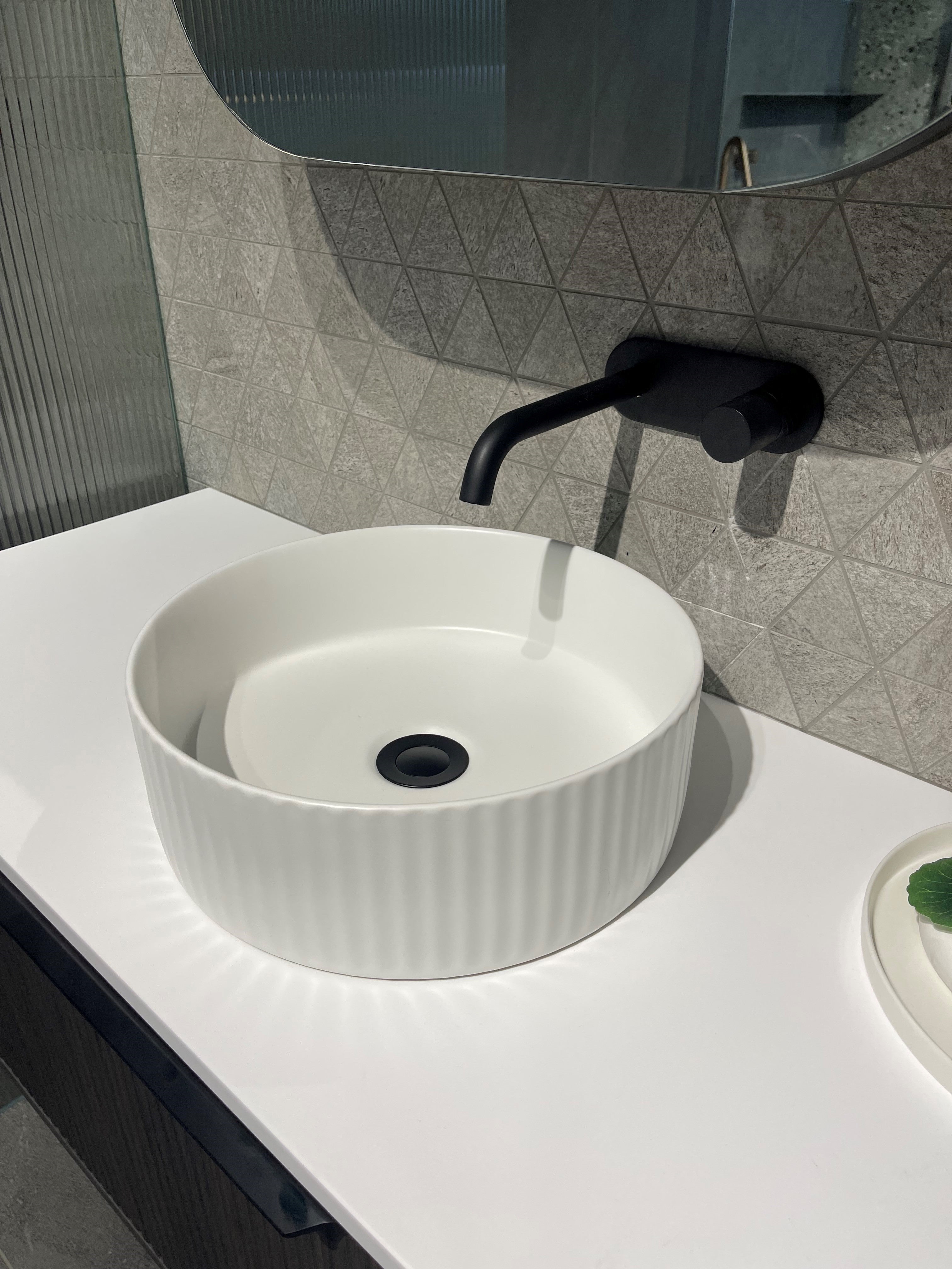 Timberline Allure Flute Matte White - Designer Bathware