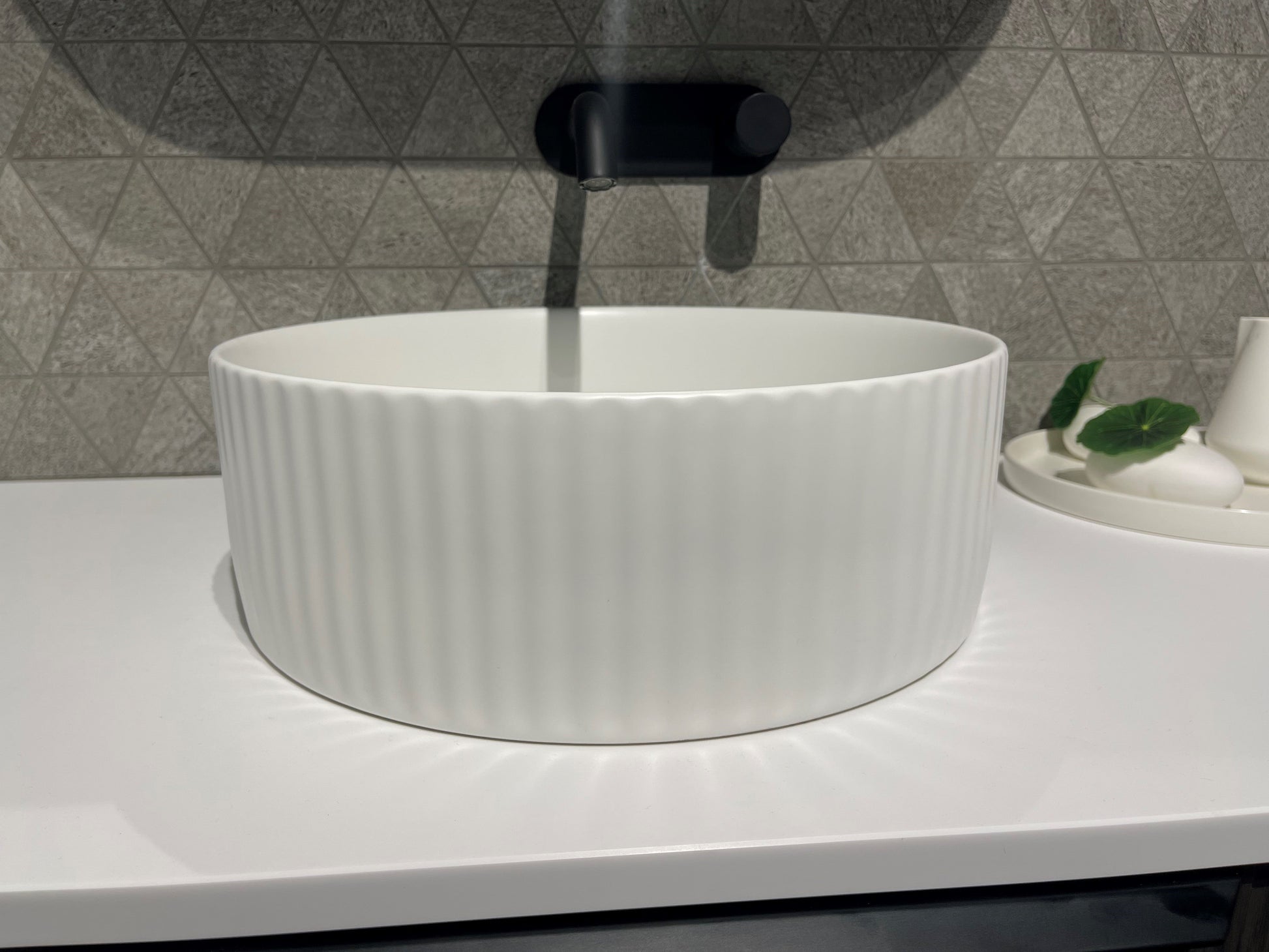Timberline Allure Flute Matte White - Designer Bathware