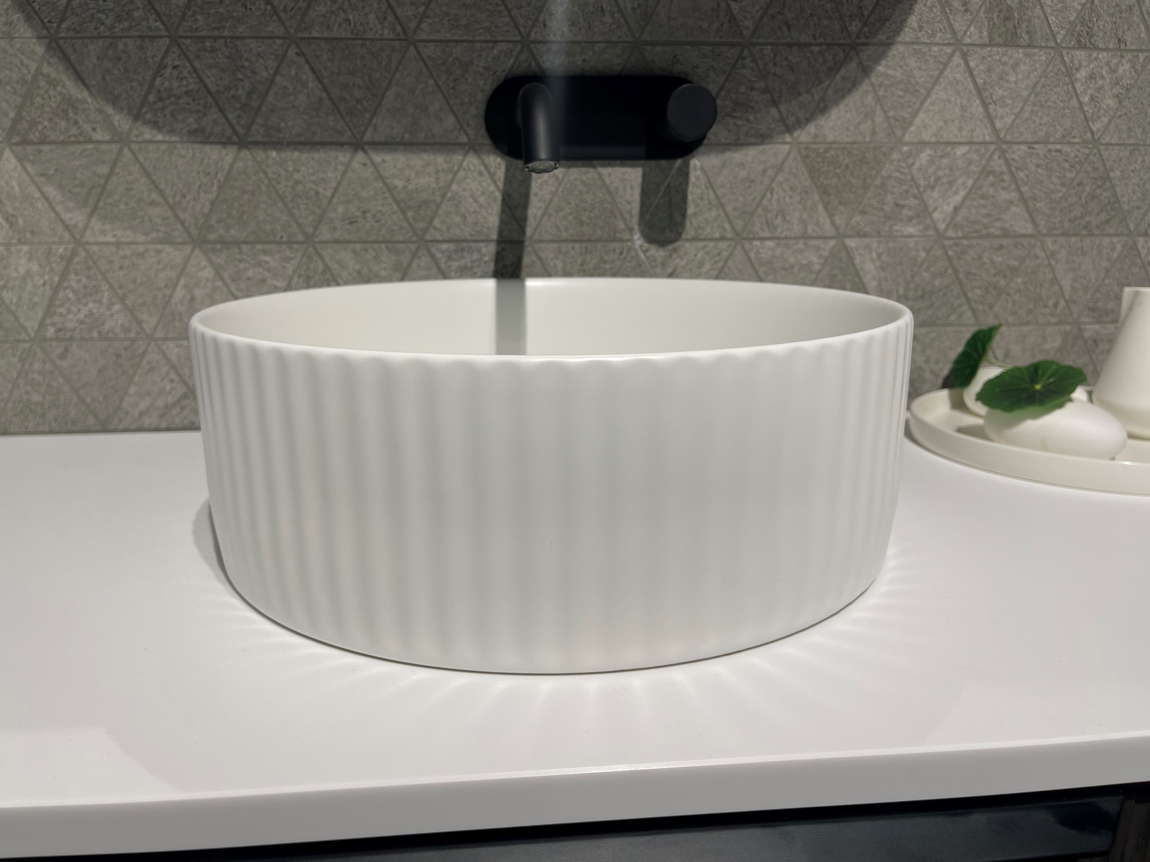 Timberline Allure Flute Matte White - Designer Bathware