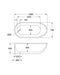 Concrete Nation Oasis Freestanding Concrete Bathtub - Dark Charcoal (Ex Display) - Designer Bathware