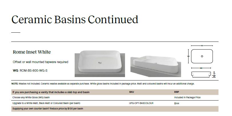 Saba Vanity - Designer Bathware