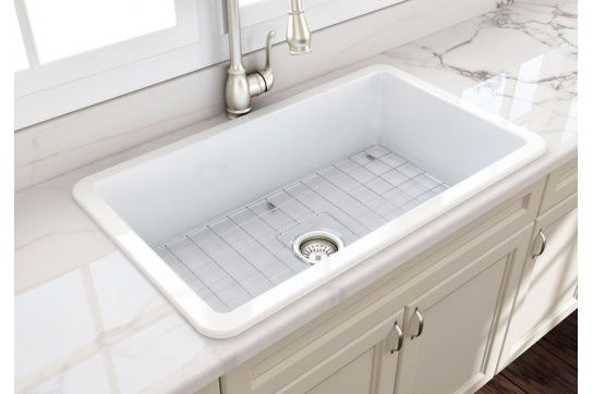 Cuisine 81 x 48 Inset / Undermount Fine Fireclay Sink - Designer Bathware