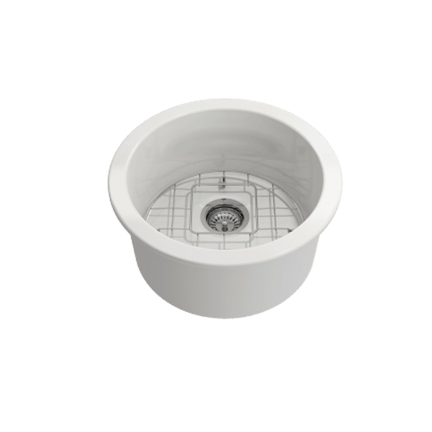 Cuisine Round 47 Inset / Undermount Fine Fireclay Sink - Designer Bathware