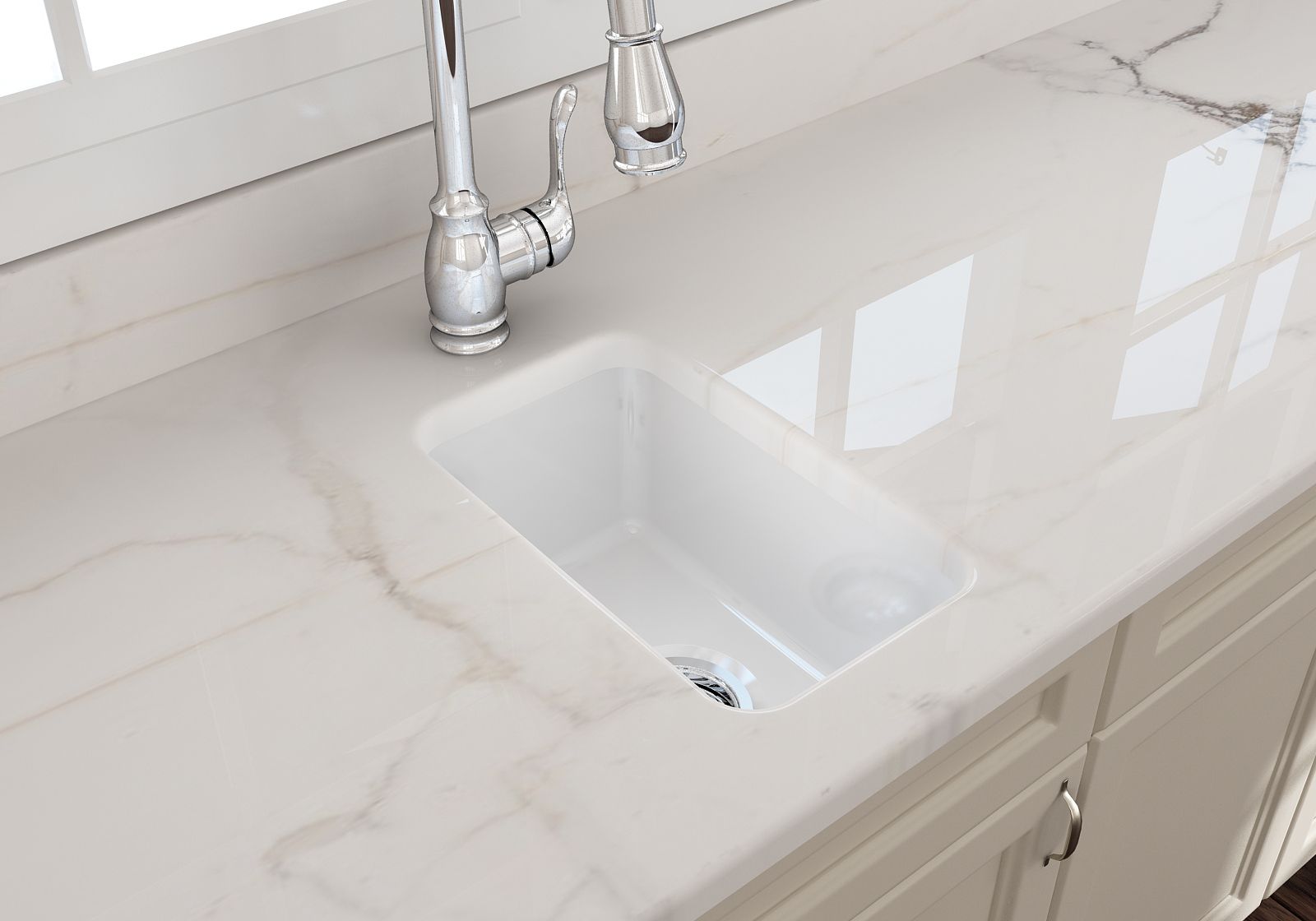 Cuisine 30 x 46 Inset / Undermount Fine Fireclay Sink - Designer Bathware