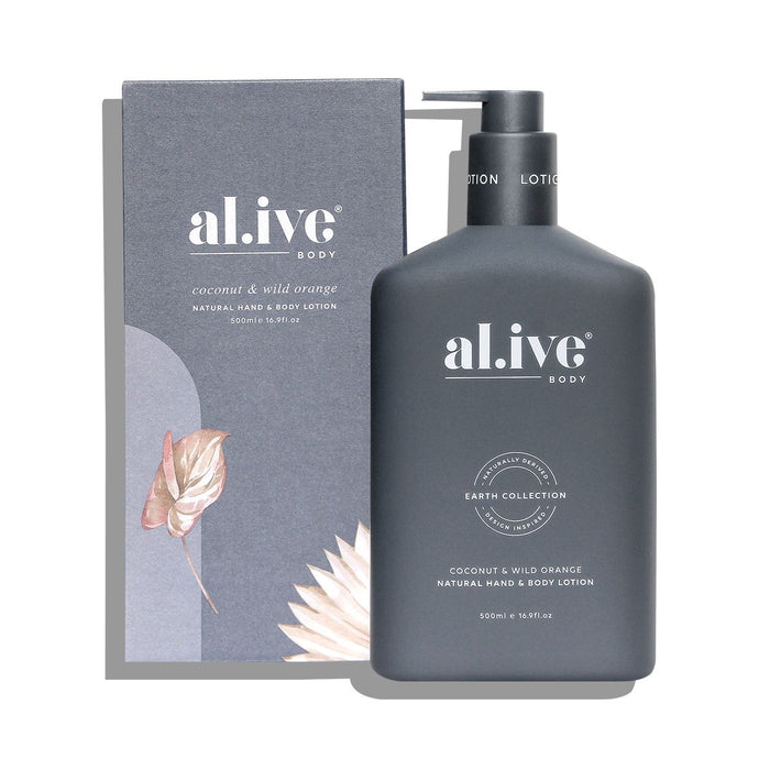 al.ive Hand & Body Lotion - Coconut & Wild Orange - Designer Bathware