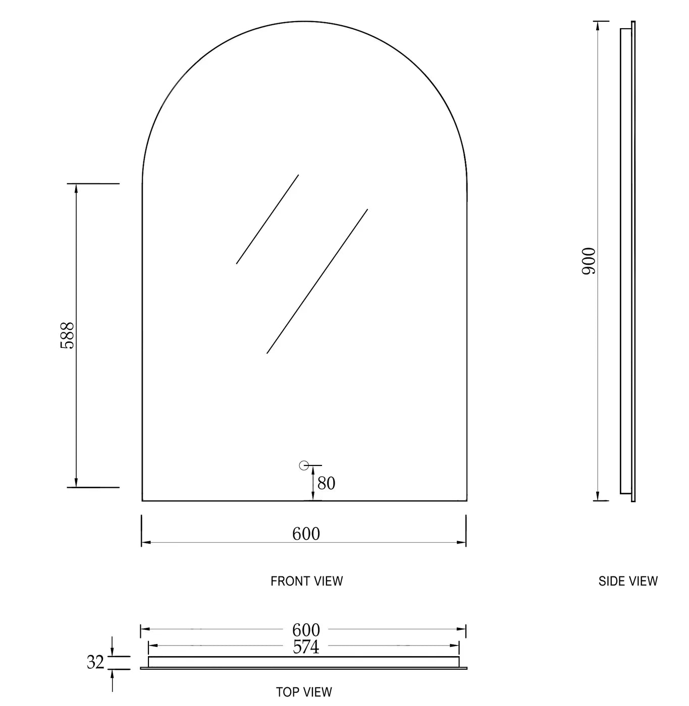 LED ARCHIE MIRROR - Designer Bathware