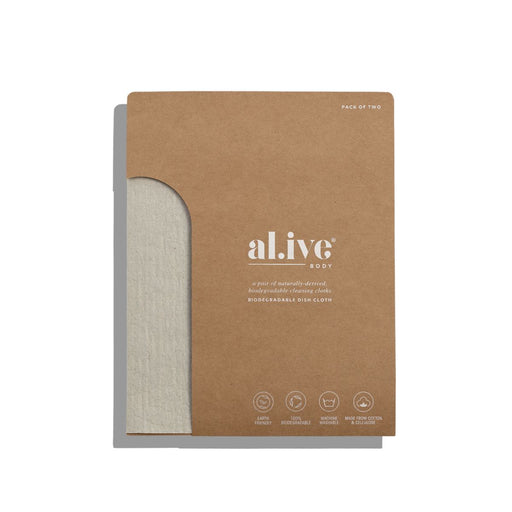 al.ive Biodegradable Dish Cloth - Pack of 2 - Designer Bathware