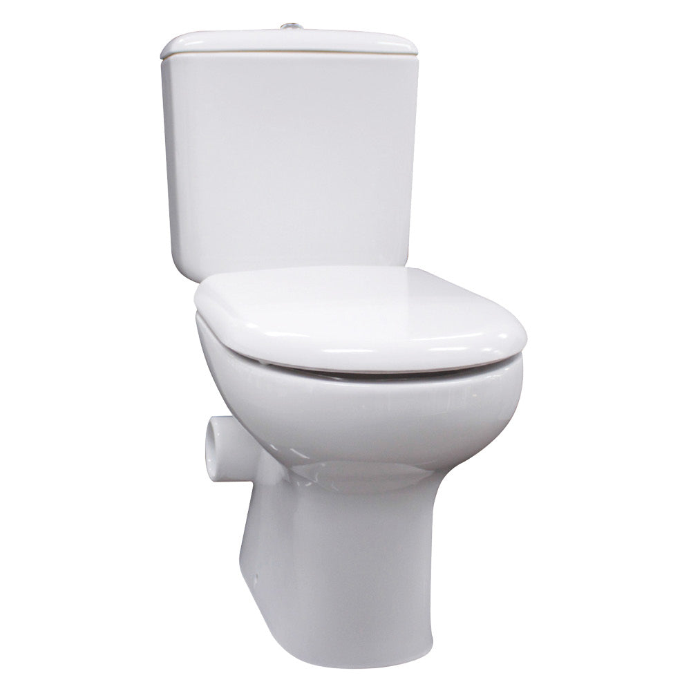 RAK LIWA White Close-Coupled Suite, Left Skew Trap - Designer Bathware